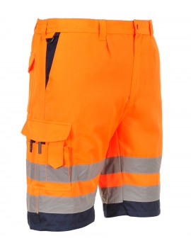 E043 Shorts - Orange/Navy Clothing